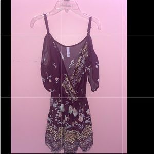 Floral thin strapped romper